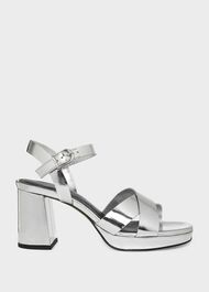 Eliza Platform Sandal, Silver, hi-res