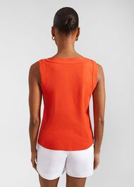 Maddy Cotton Top, Hibiscus Red, hi-res