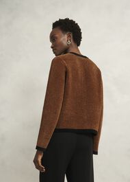 Bryony Knitted Jacket, Toffee Black, hi-res