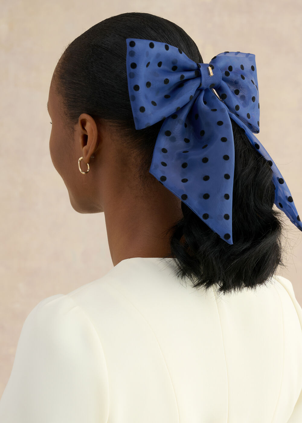 Bhavina Bow Clip, Midnight Navy, hi-res