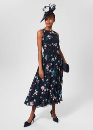 Petite Carly Floral Dress, Navy Multi, hi-res