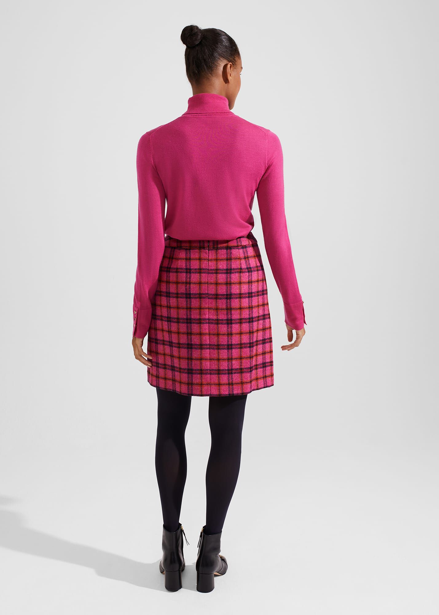 Hobbs red tartan skirt sale