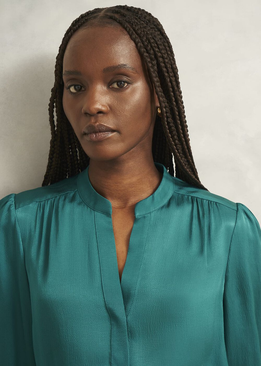 Jade Blouse, Deep Lake Green, hi-res