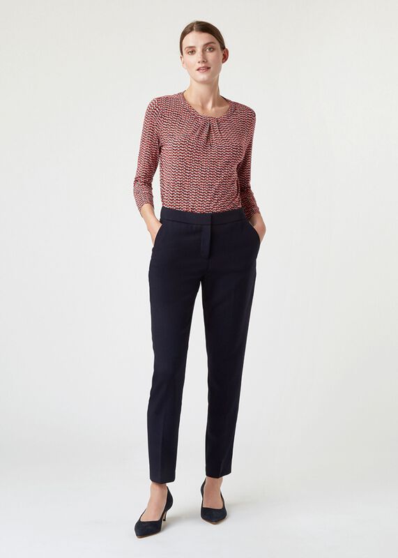 Petite Gael Wool Blend Trouser With Stretch