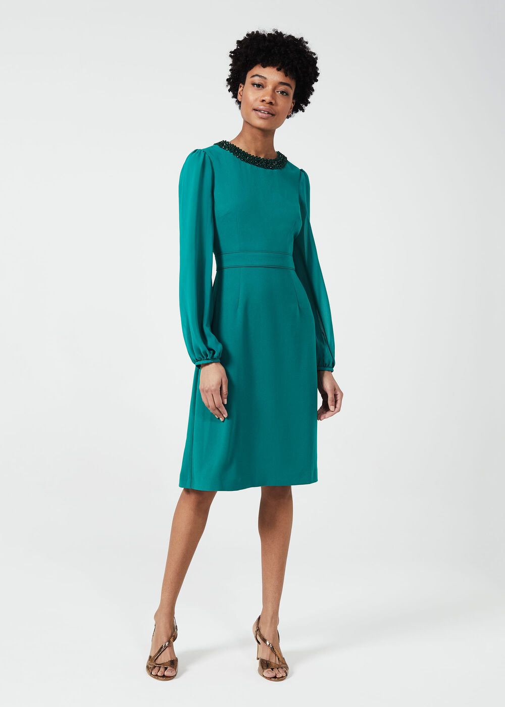 Jada Beaded Dress, Jade, hi-res