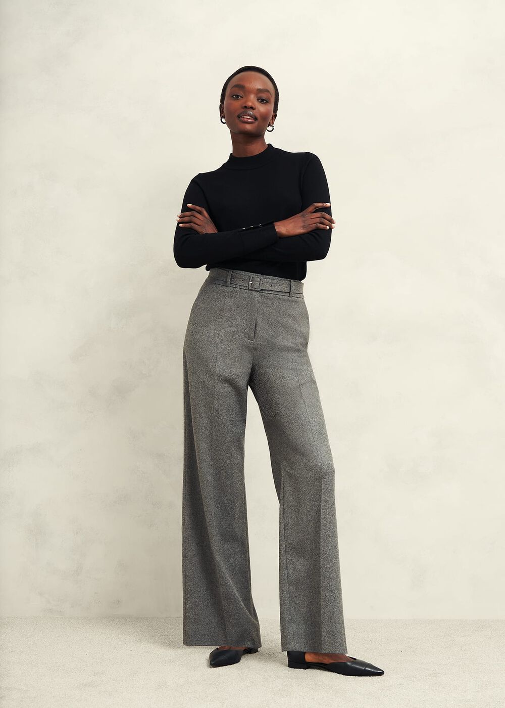 Bella Merino Wool Sweater, Black, hi-res