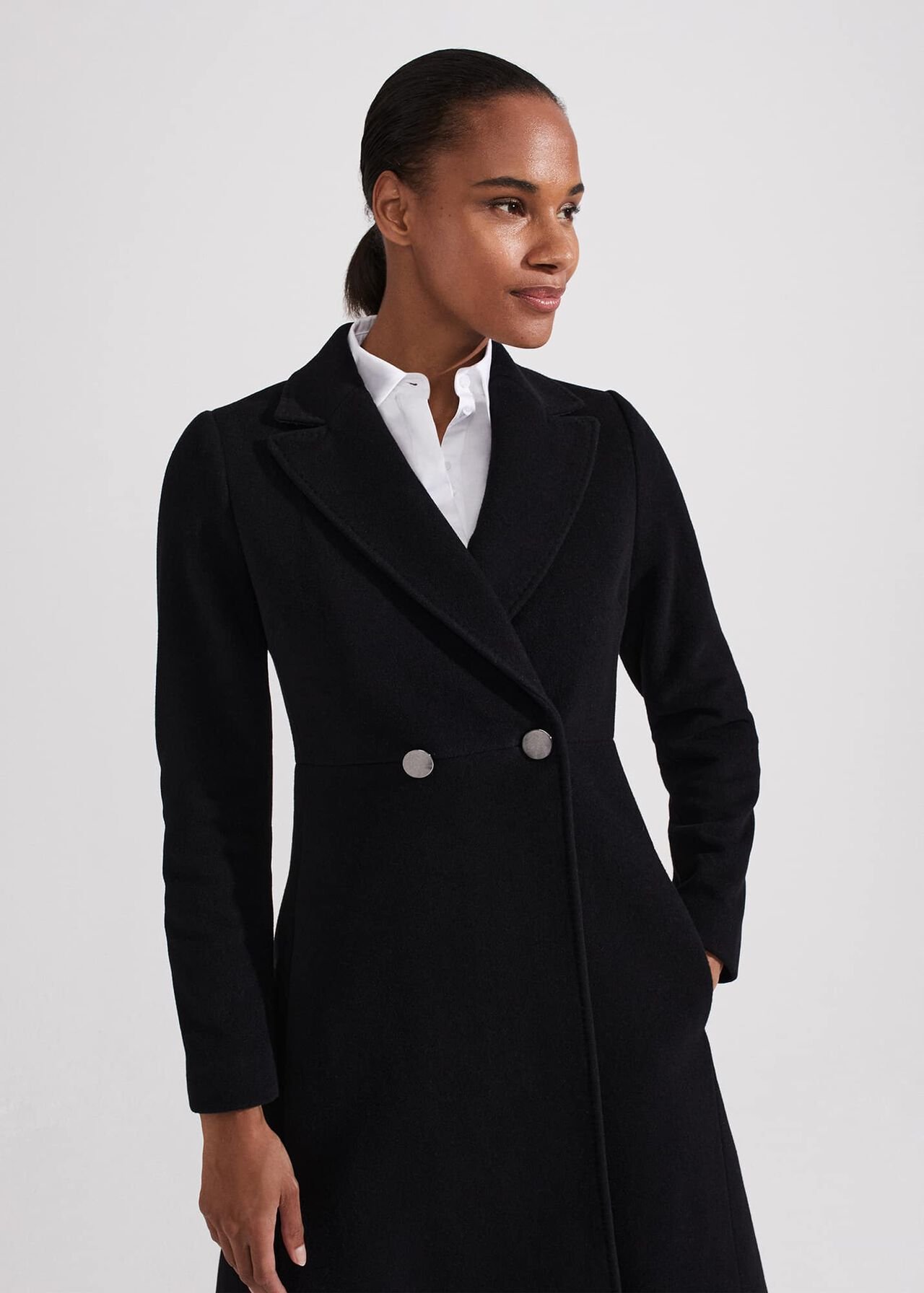 Blair Wool Blend Coat, Black, hi-res