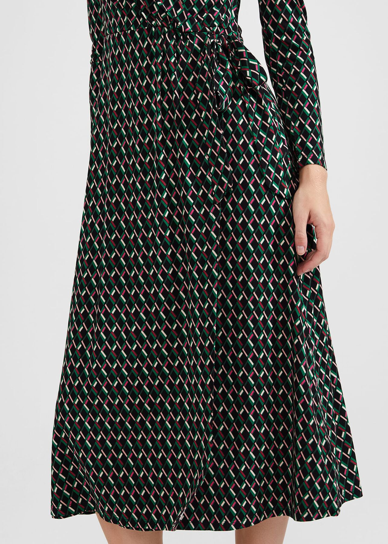 Katalina Jersey Dress, Black Multi, hi-res