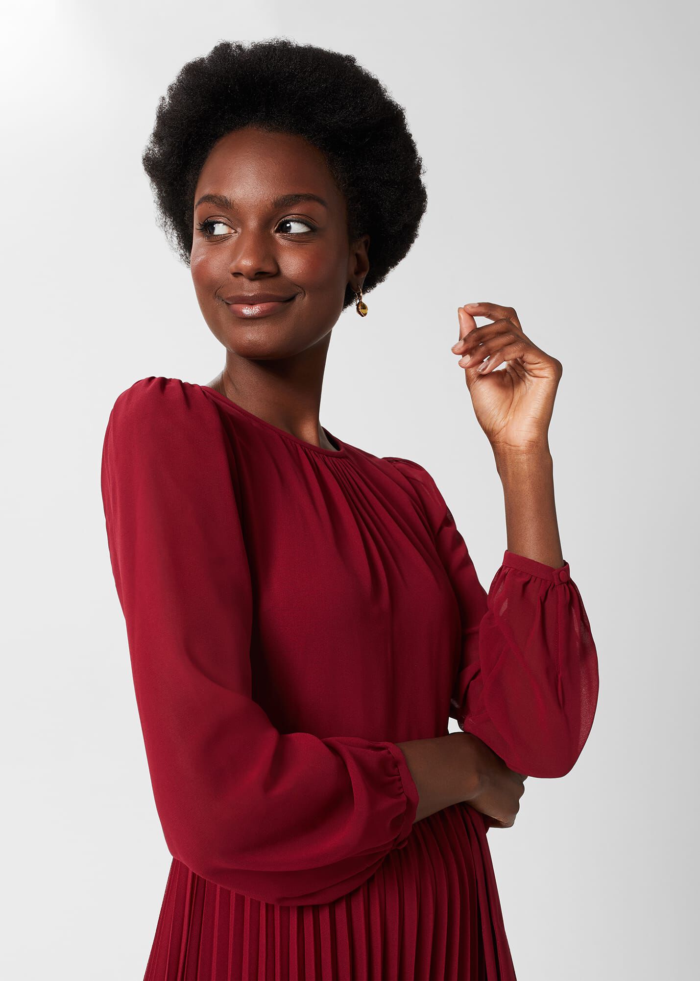 Hobbs burgundy deals dress