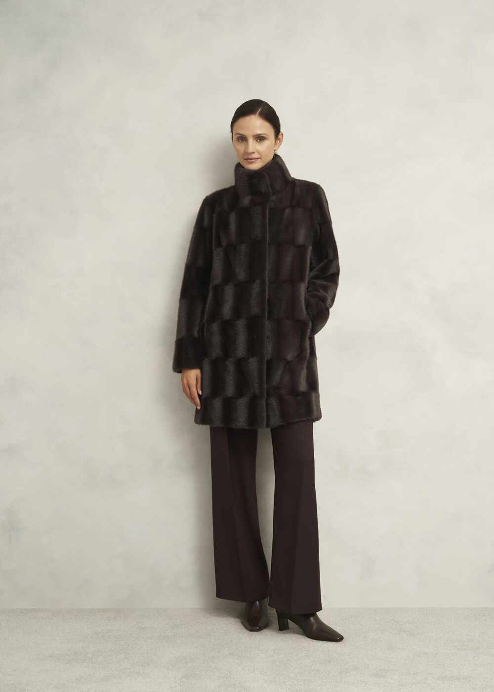 Rosanne Faux Fur Coat, Alder Brown, hi-res