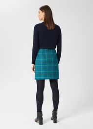Amaris A line Wool Skirt, Green Multi, hi-res
