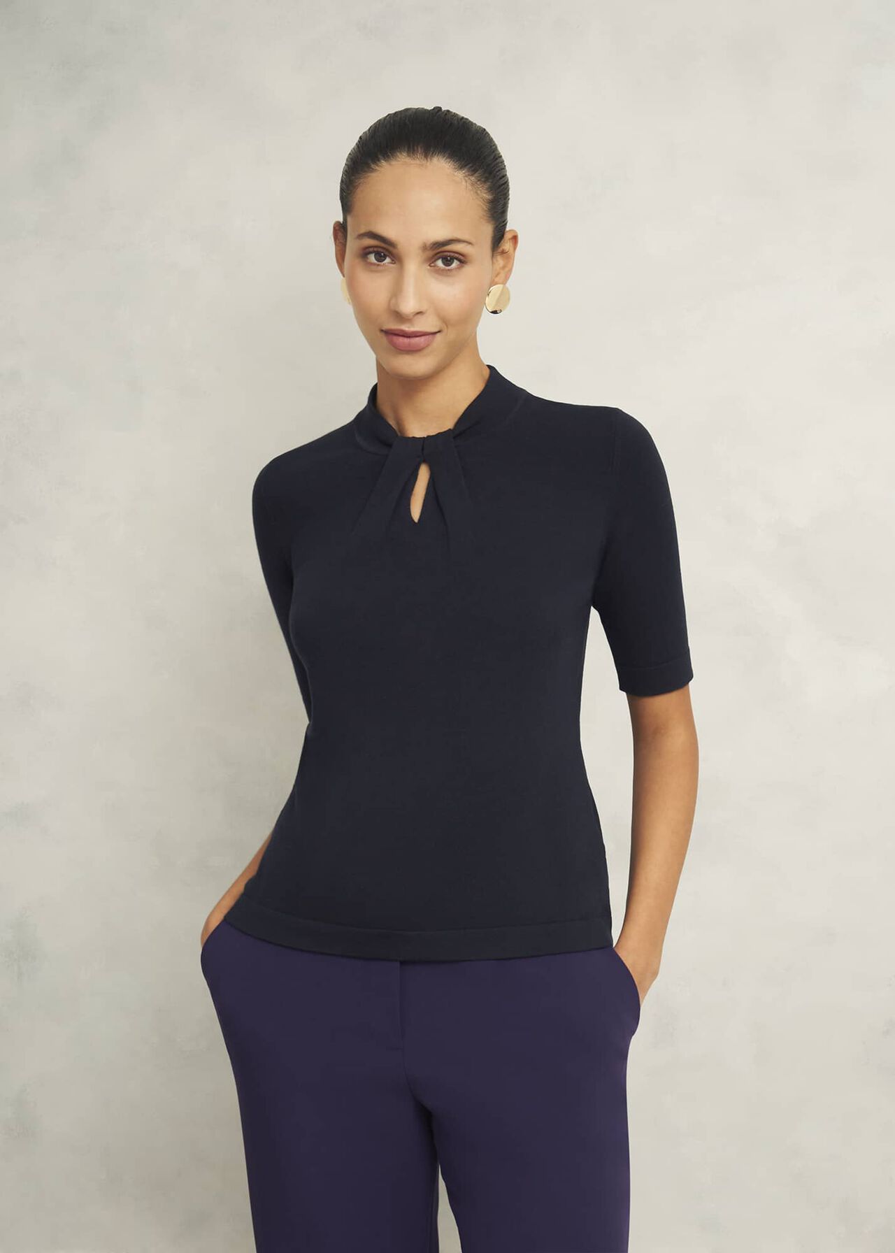 Effie Sweater, Hobbs Navy, hi-res
