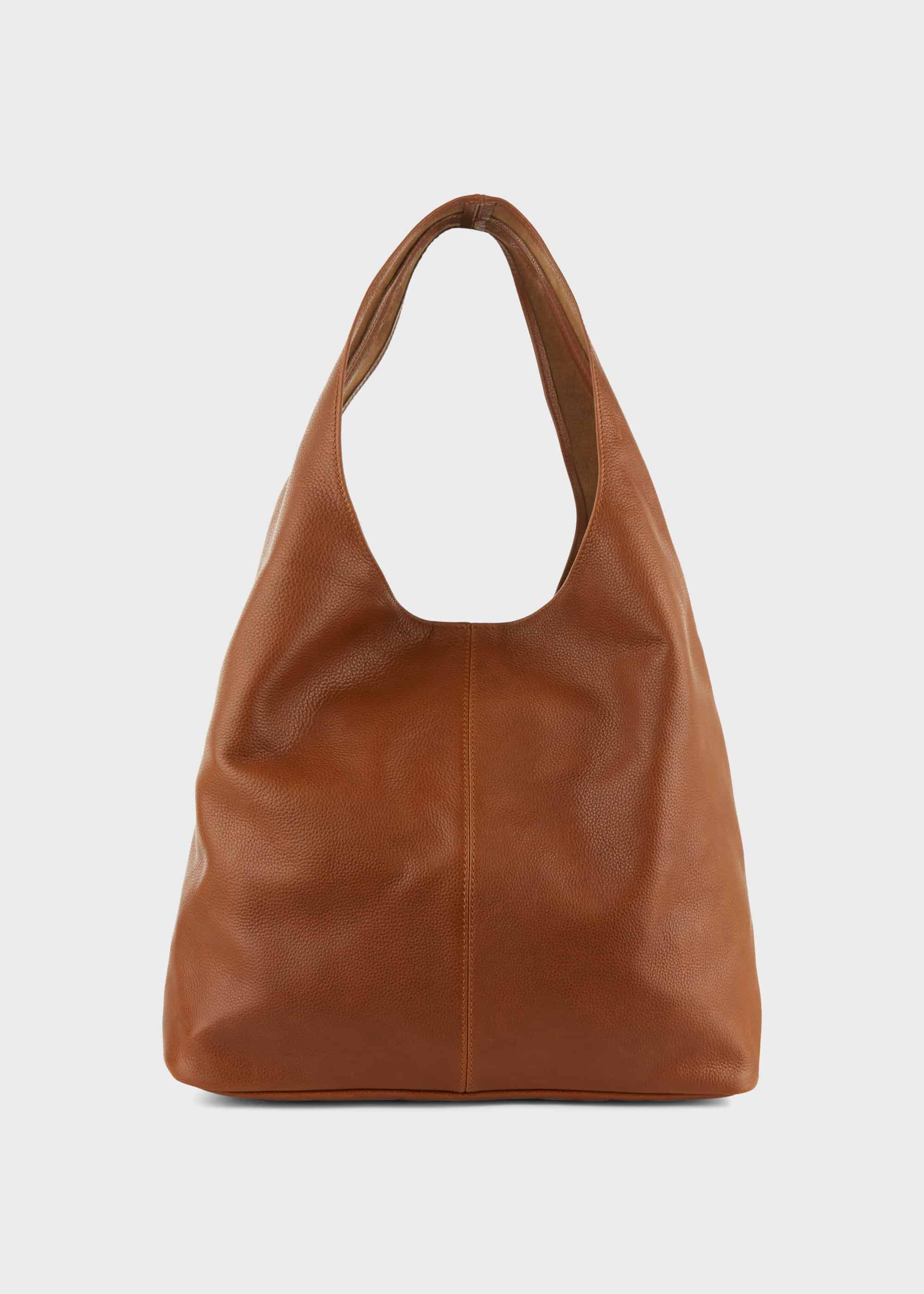 tan leather hobo handbag