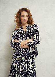 Jilly Blouse, Navy Multi, hi-res