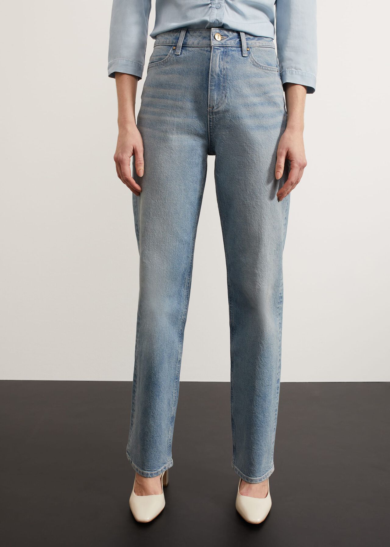 Leigh Straight Jean, Light Blue, hi-res