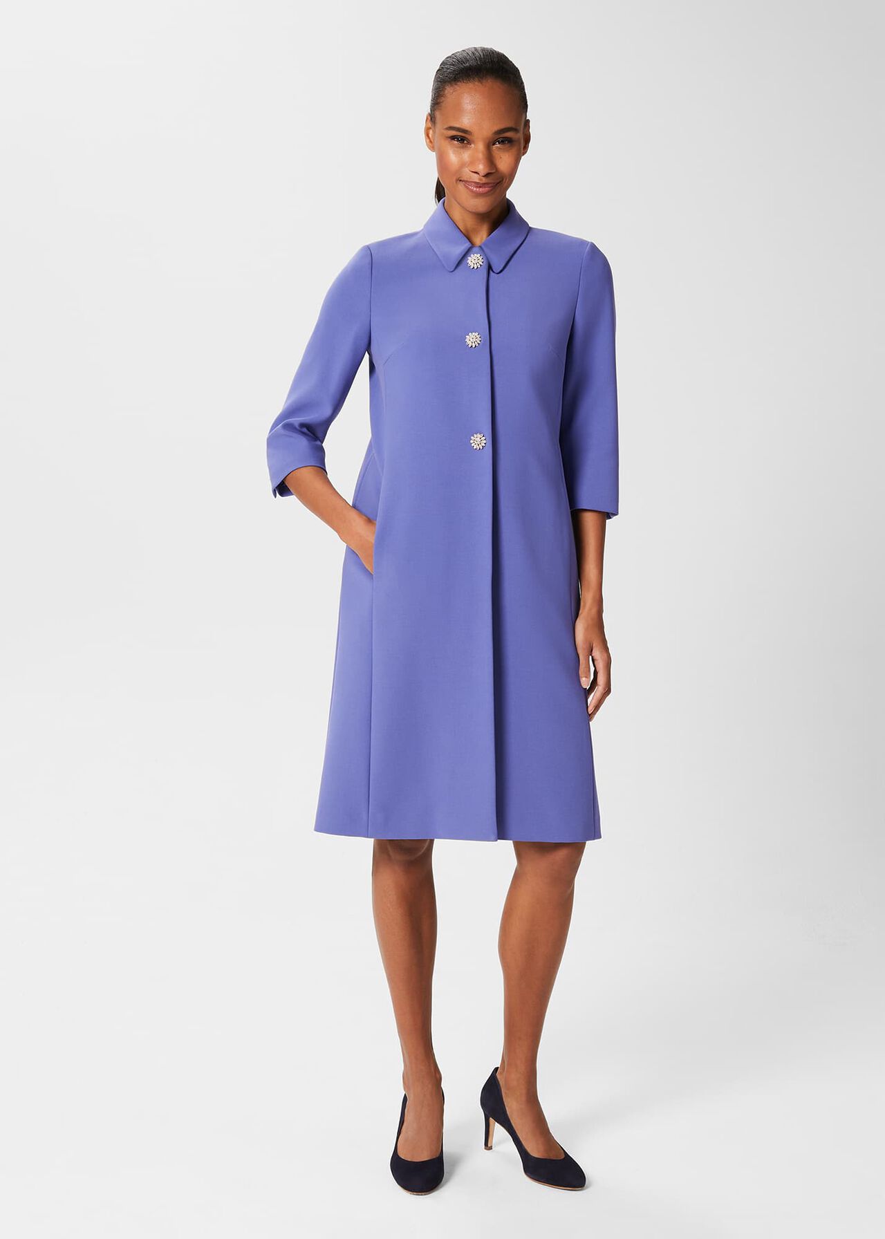 Henriella Coat, Blue, hi-res