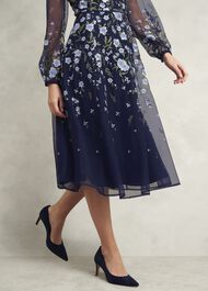 Lois Embroidered Dress, Midnight Multi, hi-res