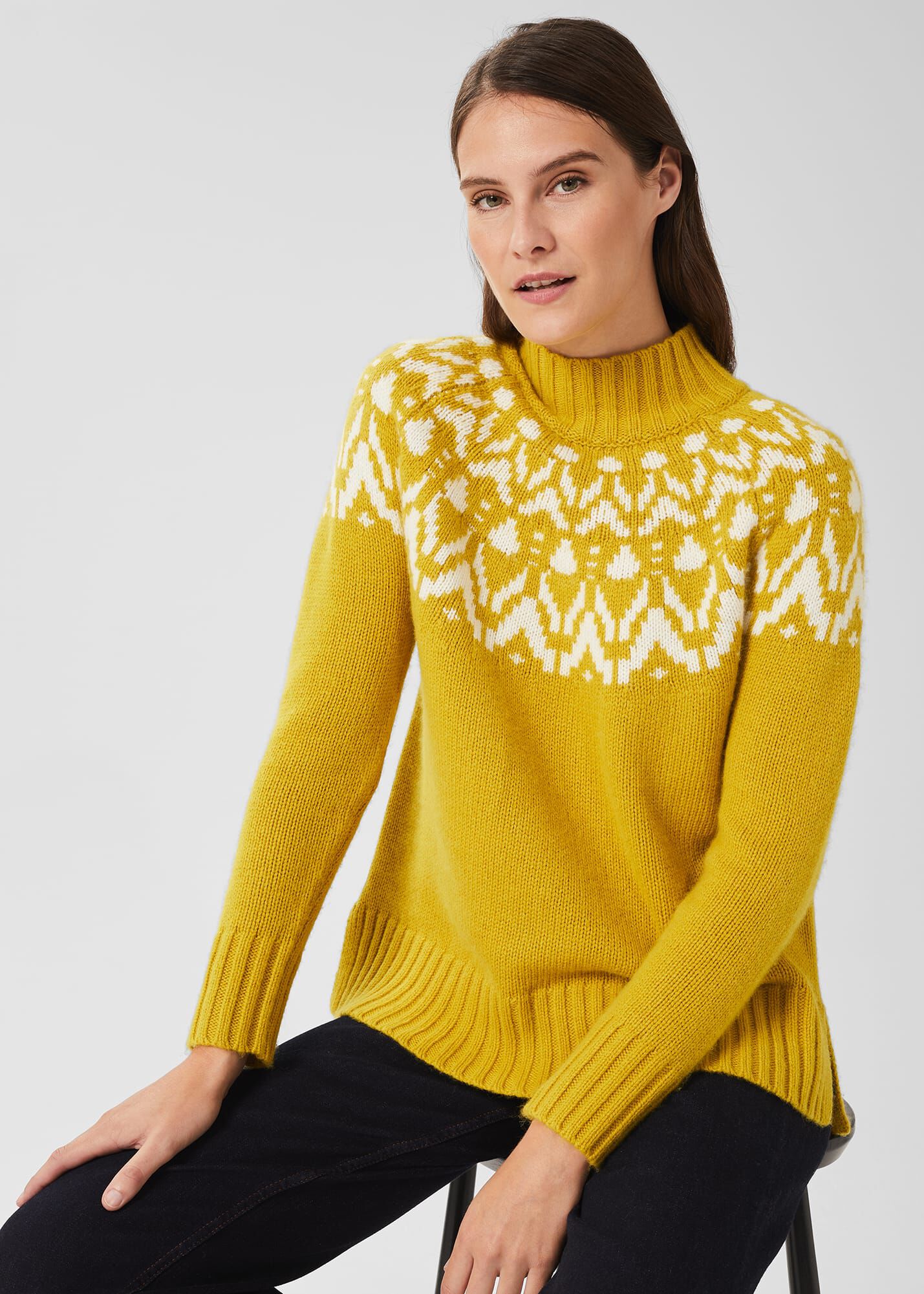 Yellow fair isle new arrivals sweater
