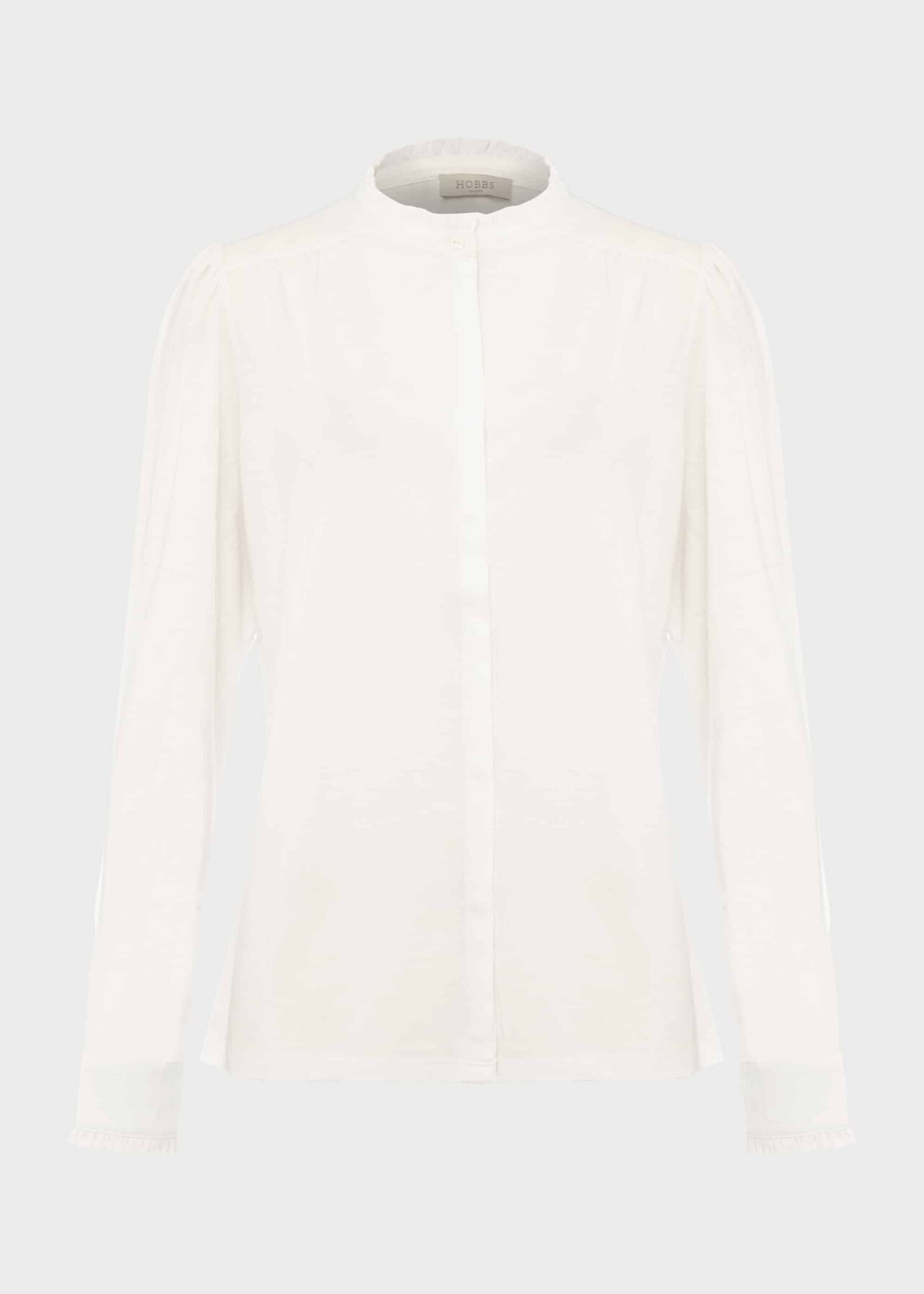 Bree Cotton Blend Shirt, Ivory, hi-res