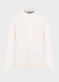 Bree Cotton Blend Shirt, Ivory, hi-res