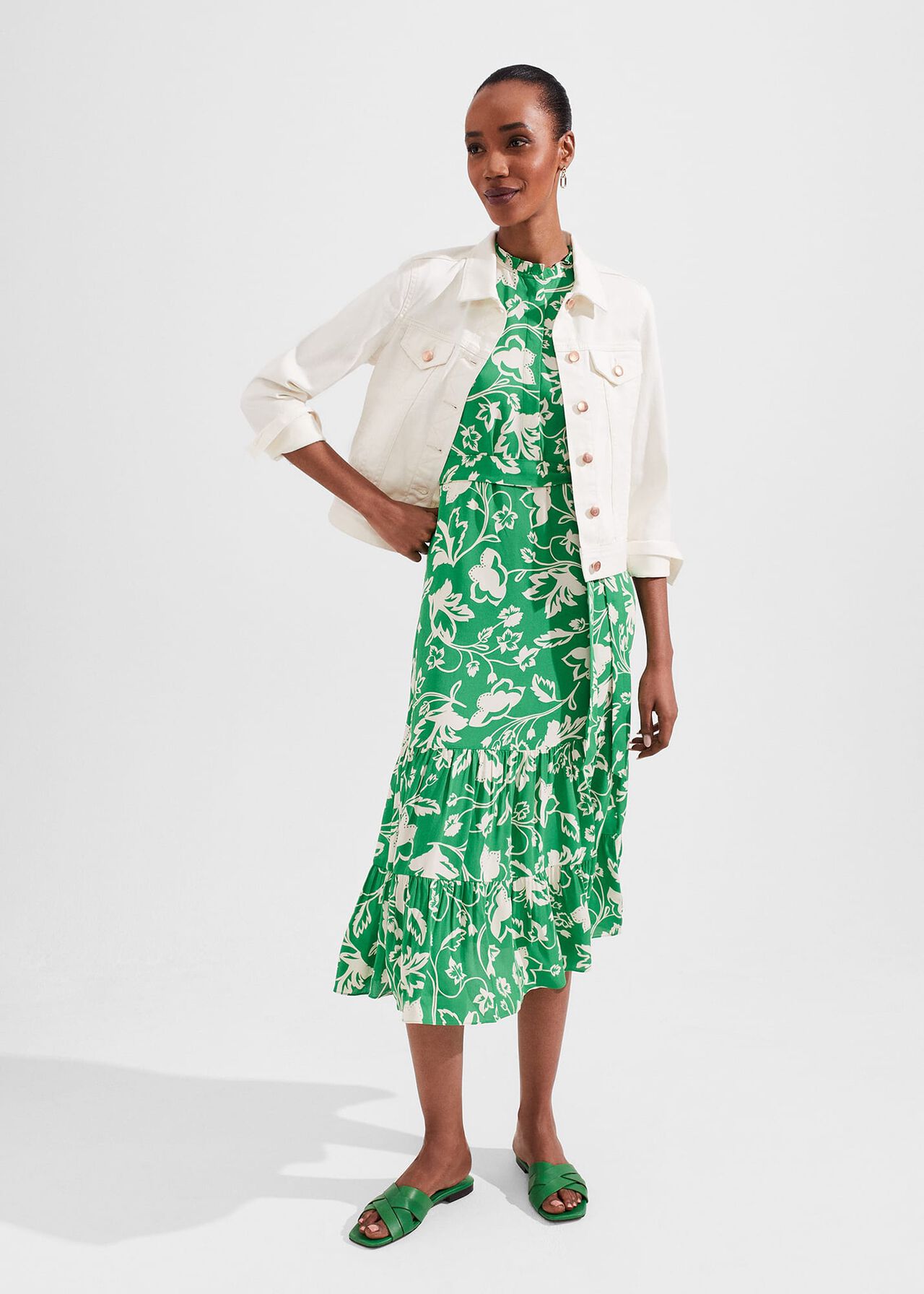 Petite Elsa Dress, Green Buttercrm, hi-res