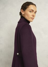 Iona Wool Coat, Malbec Purple, hi-res
