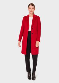 Petite Tilda Wool Coat, Red, hi-res