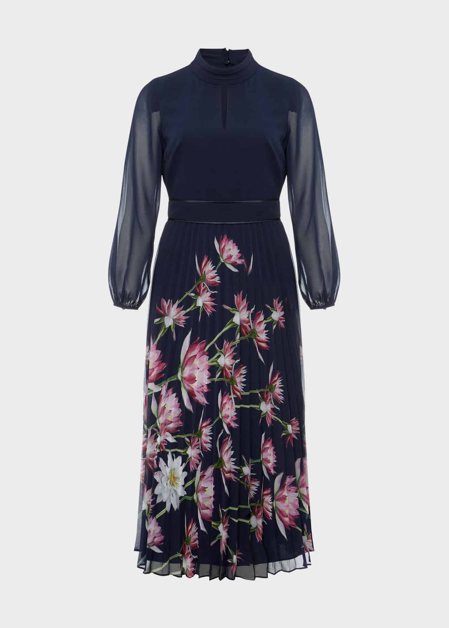 Deanna Pleated Floral Dress