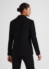 Mel Longline Jacket, Black, hi-res