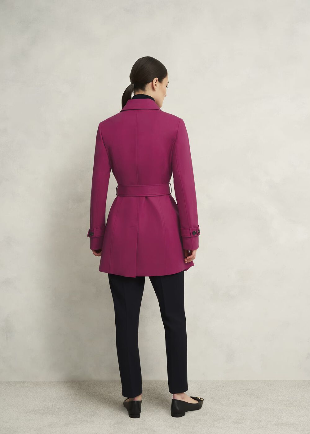 Jane Shower Resistant Trench Coat, Cerise Pink, hi-res