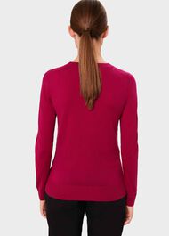 Penny Merino Wool Sweater, Hot Pink, hi-res