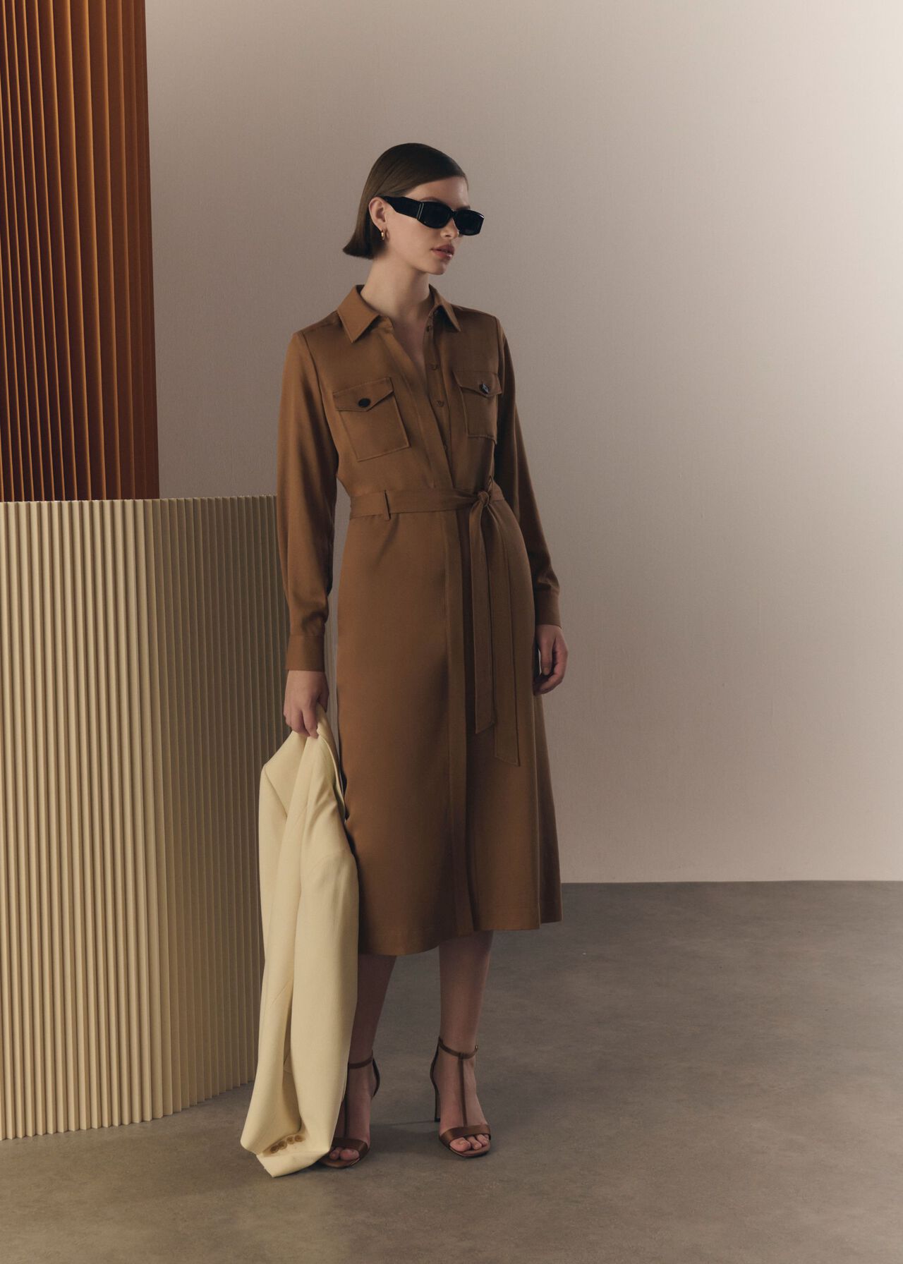 Combs Dress, Vicuna, hi-res