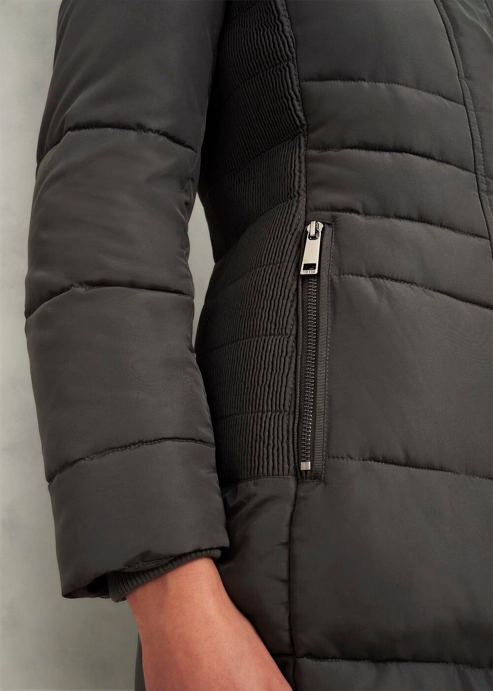 Petite Jaymie Puffer, Charcoal, hi-res