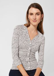 Hattie Printed Top, Ivory Multi, hi-res