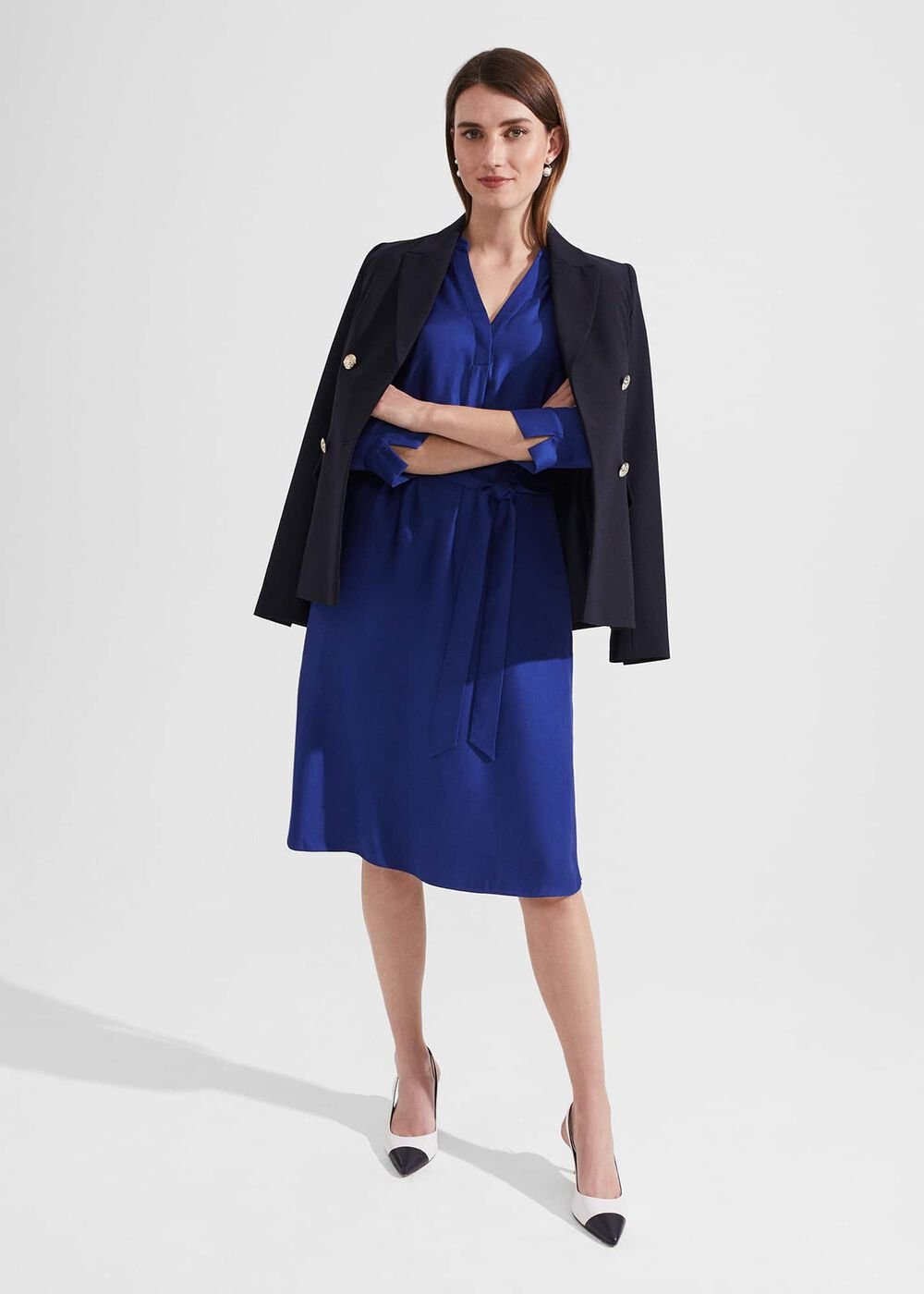 Sara Shirt Dress, Deep Blue, hi-res