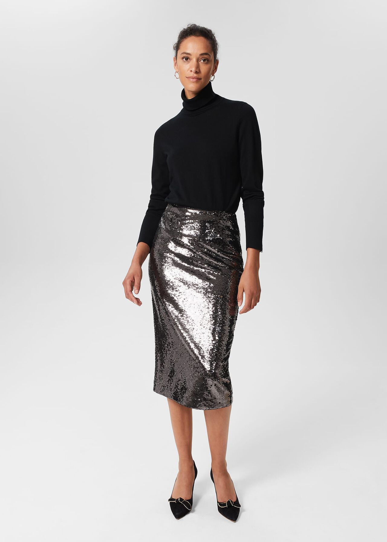 Genevieve Sequin Pencil Skirt | Hobbs ROW