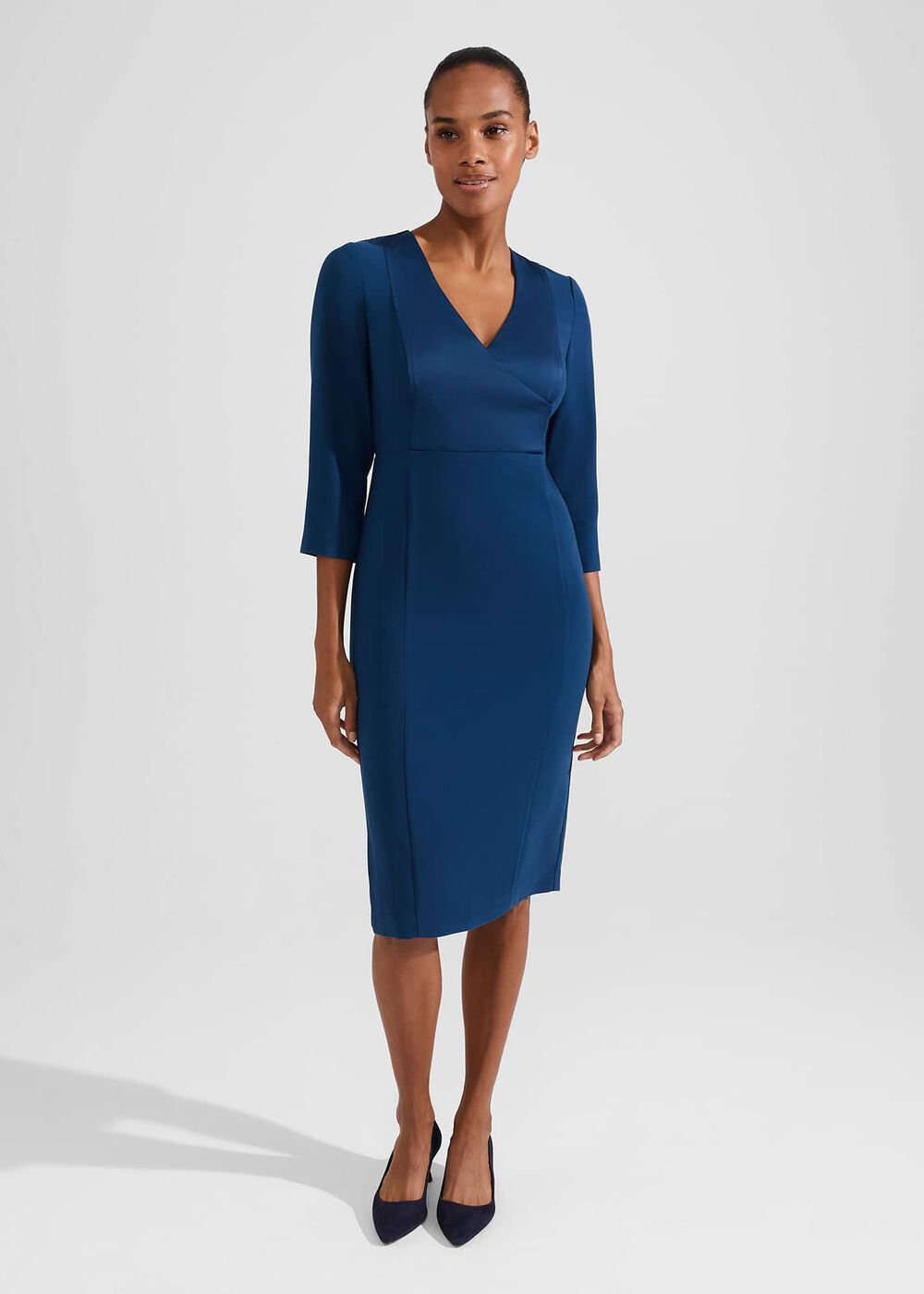 Saige Dress, Steel Blue, hi-res