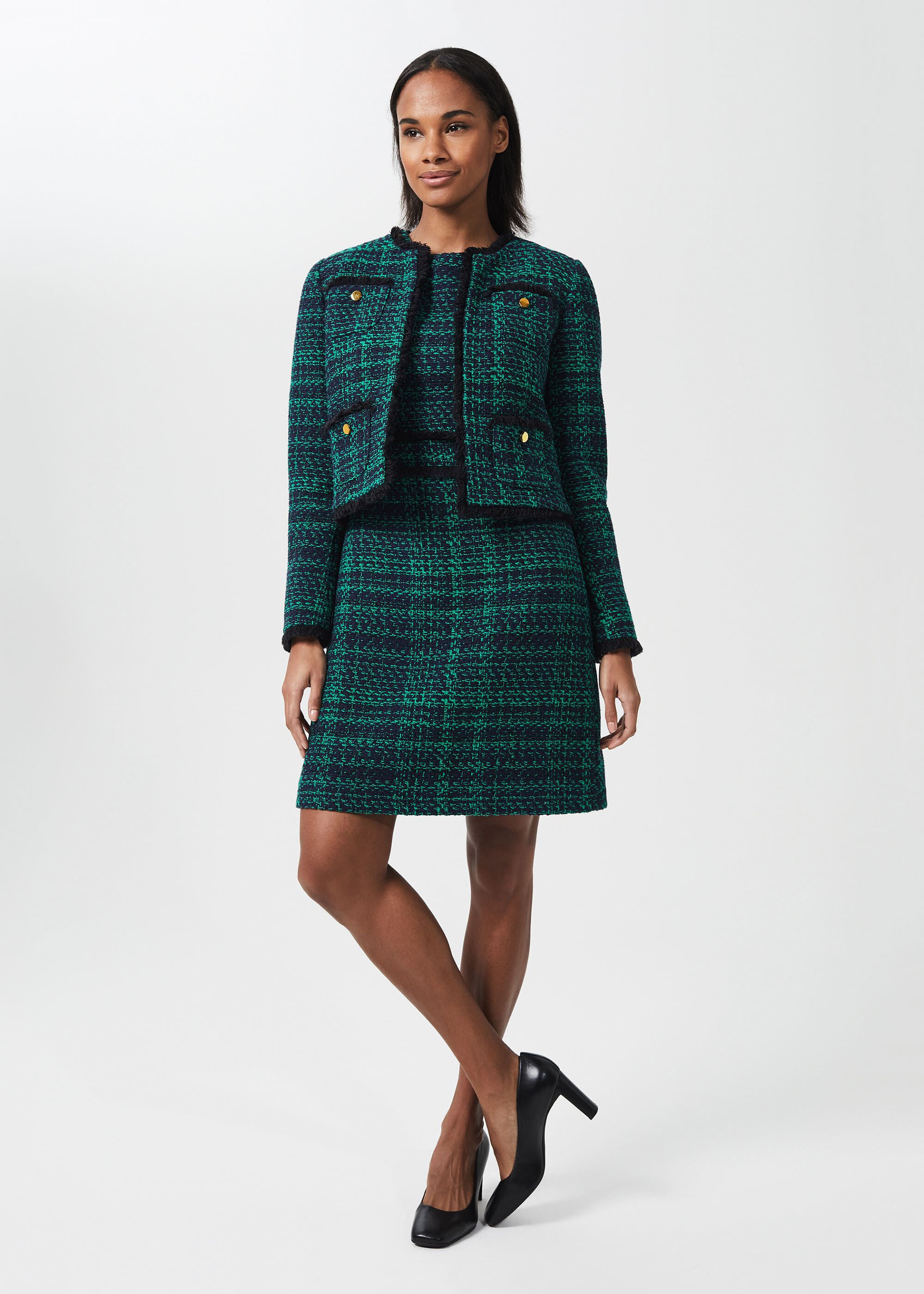 Hobbs tweed coat outlet