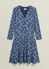 Petite Demi Jersey Dress, Green Multi, hi-res