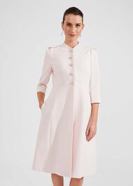 Chara Fit And Flare Coat, Pale Pink, hi-res