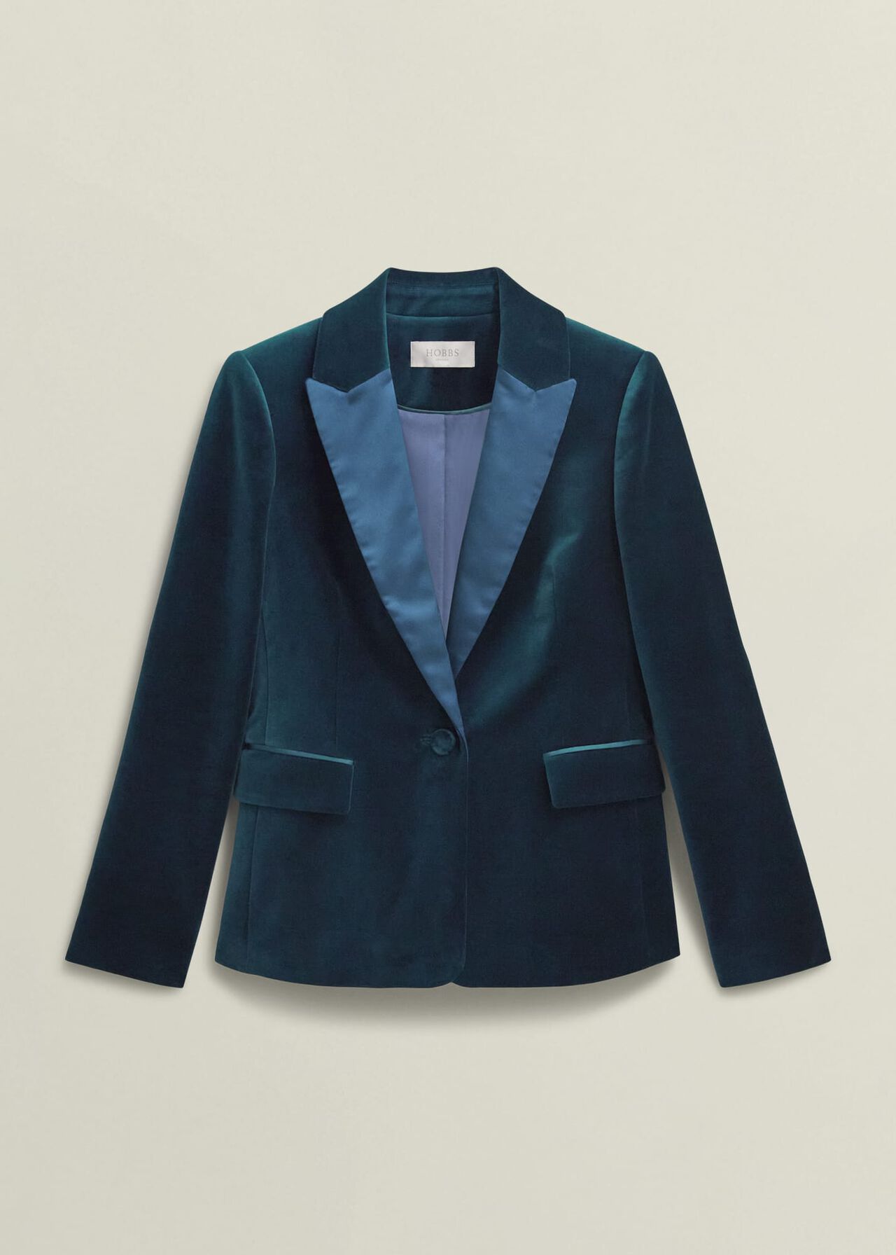 Luna Velvet Jacket, Riverside Blue, hi-res