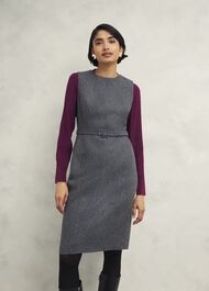 Elsie Wool Blend Dress, Grey, hi-res