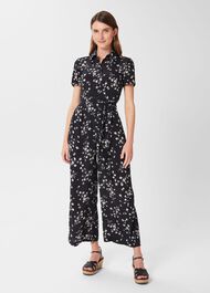 Olivia Jumpsuit, Navy Ecru, hi-res