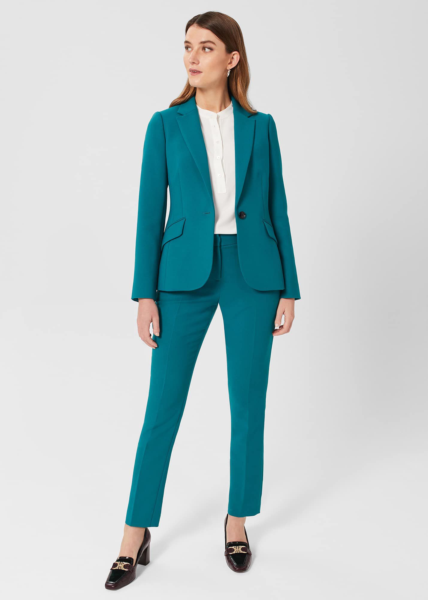 Teal suit 2025 jacket womens