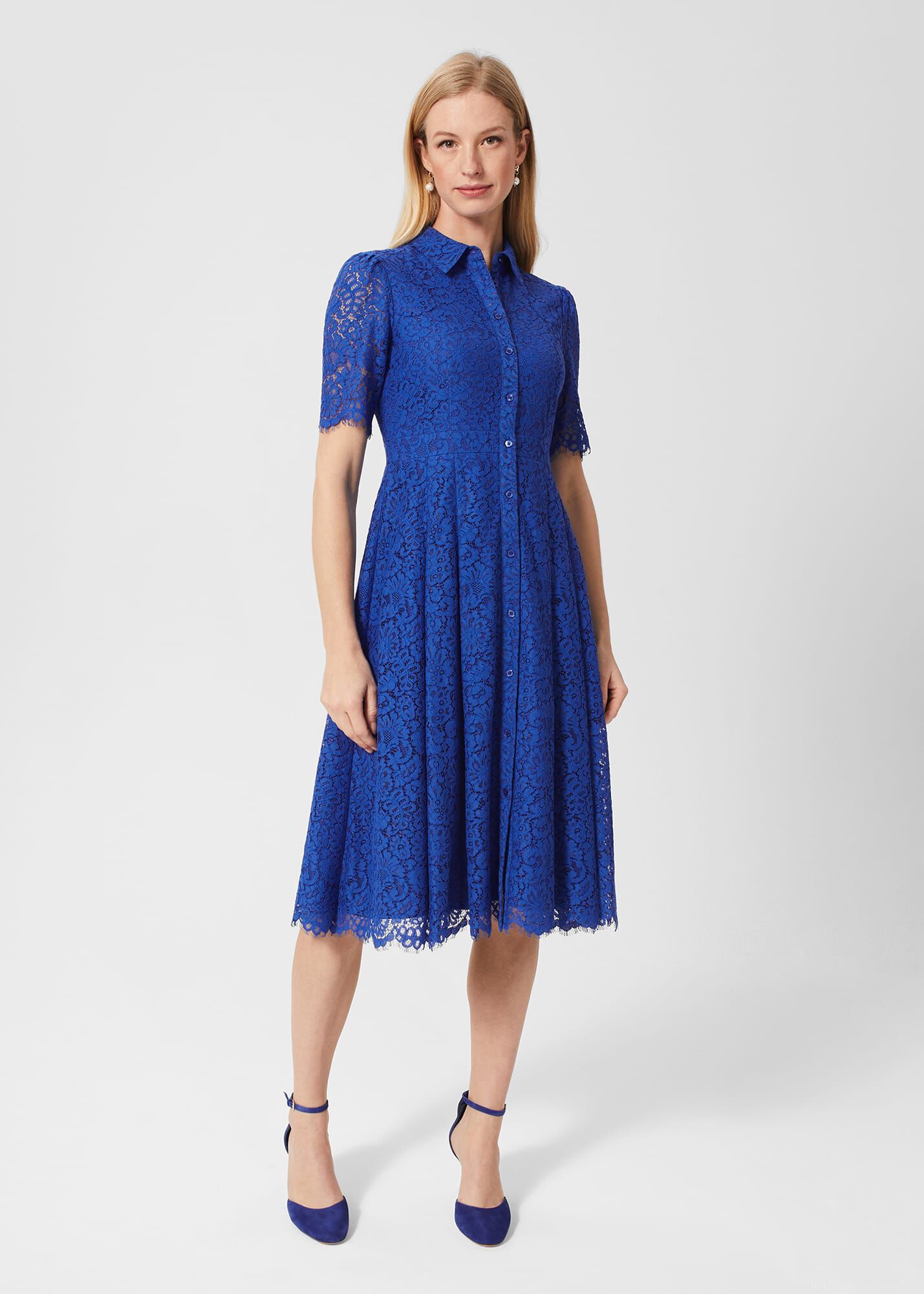 Hobbs royal blue dress clearance