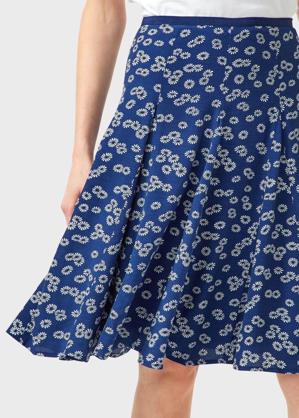 Inez Floral Skirt, French Blue Iv, hi-res