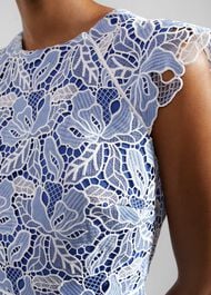 Phoebe Lace Midi Dress, Blue Ivory, hi-res