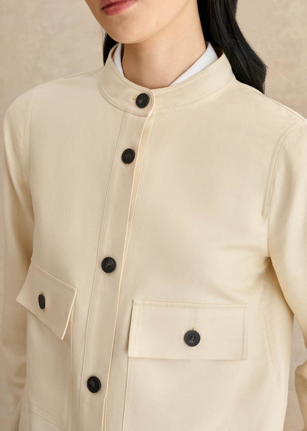 Lottie Linen Jacket, Parchment Beige, hi-res