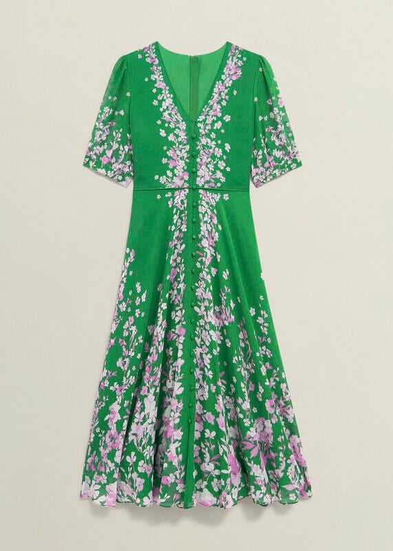 Ana Silk Floral Dress