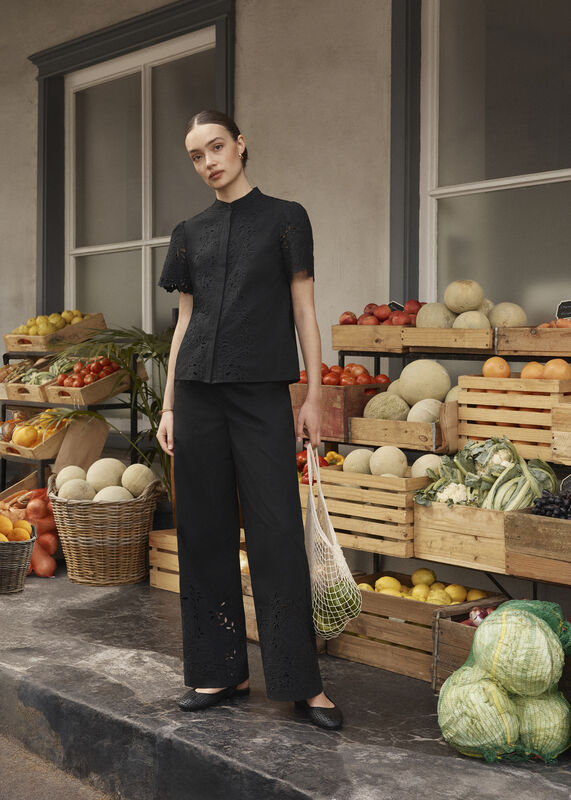 Keston Cotton Broderie Trousers